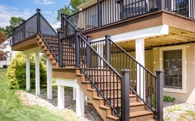 Modern Deck With Cascade Steps 24