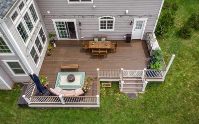 Second Floor Composite Deck With Vinyl Railings In New Providence 24