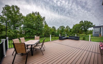 Rectangular deck with modern gray in Chatham, NJ