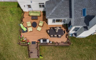 Beautiful deck complimenting a great backyard in White House Station, NJ