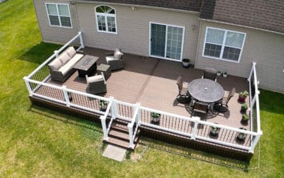 Large composite deck in Caldwell, New Jersey