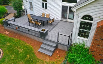 Modern Deck With Cascade Steps 20