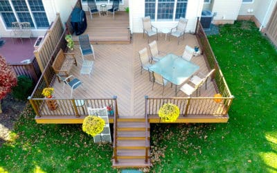 Composite Deck With Vinyl Railings And Under Deck Finishes In Summit 20