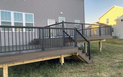 600 sq. ft. new deck built with trex decking and aluminum railings