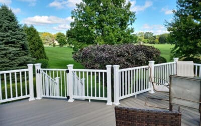 600 sq. ft. deck resurface, we changed the old wood deck to new trex deck and vinyl railings.