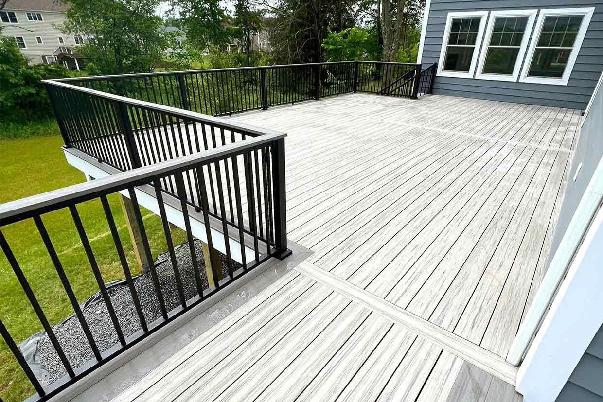 Composite Deck With 2 Sets Of Steps 3