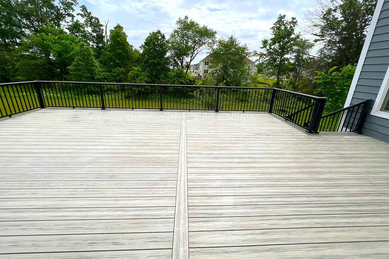 Composite Deck With 2 Sets Of Steps 7