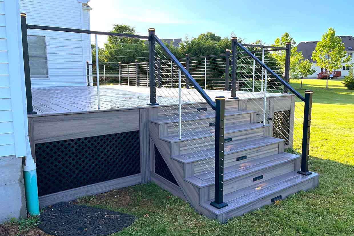 New Deck With Cable Railings 1
